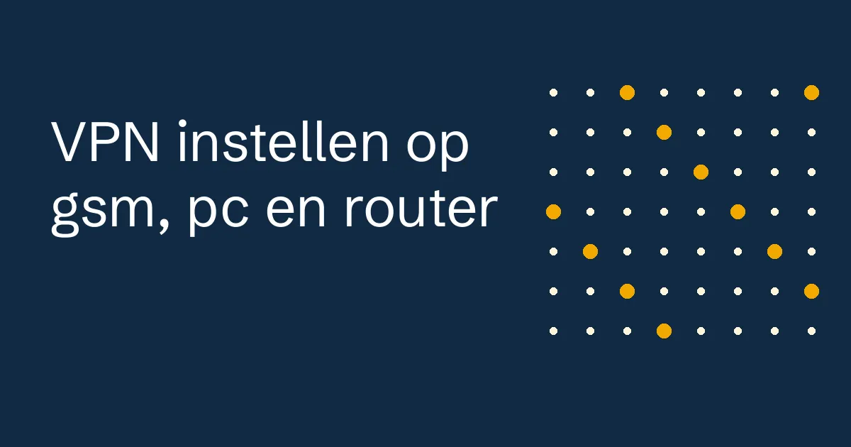 VPN instellen: homepage van een vpn-dienst op de computer en op een gsm-scherm