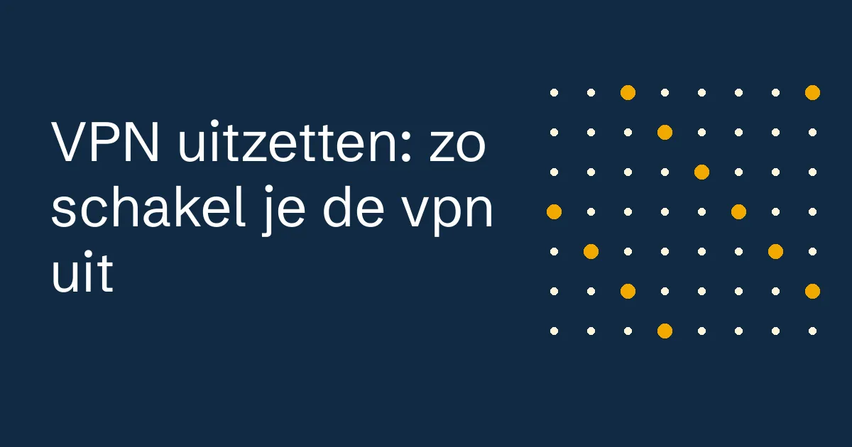 VPN uitzetten: homepage van een vpn-dienst met de status van de verbinding
